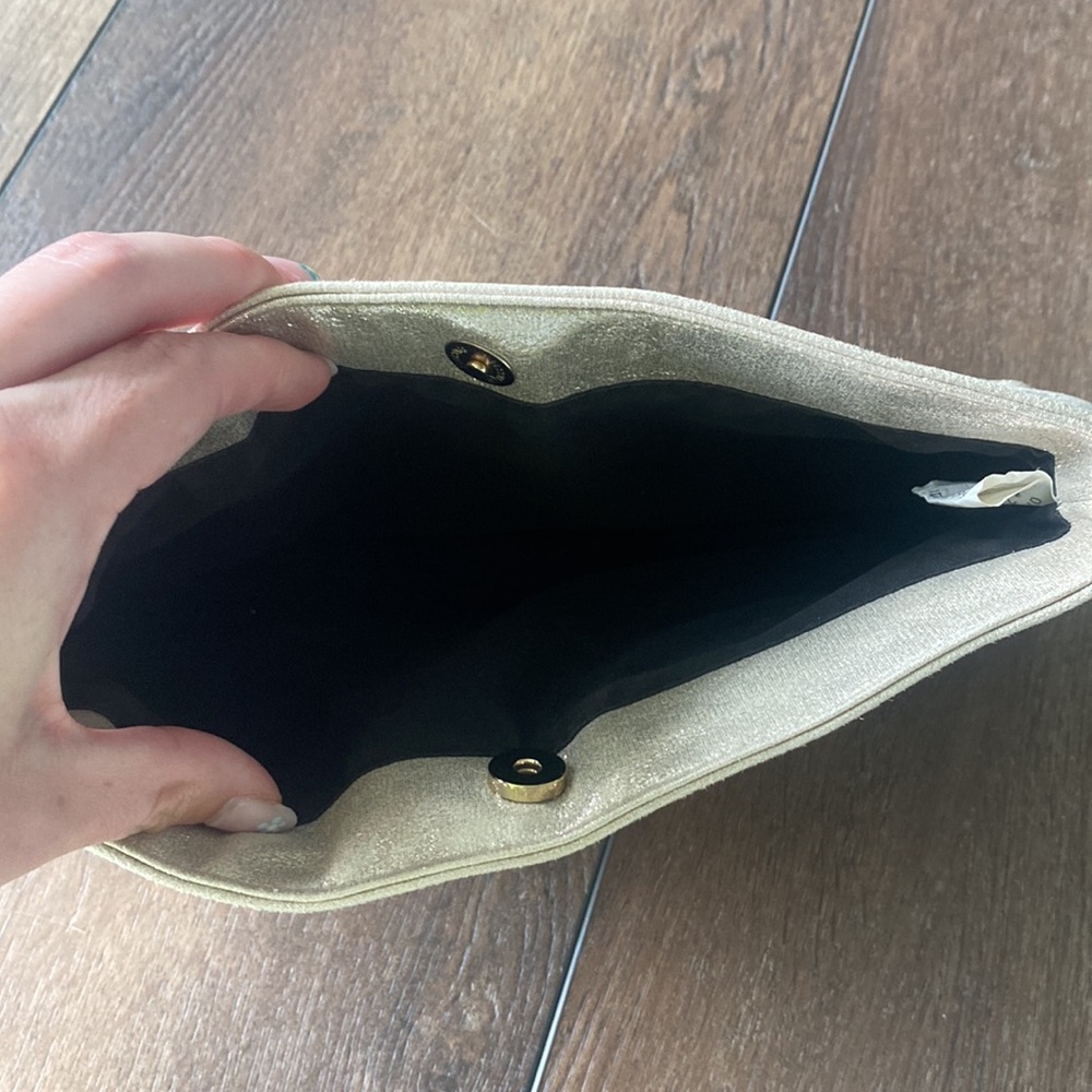 Victoria Secret Ruffle Champagne clutch - Picture 4 of 4